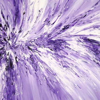 Malerei mit dem Titel "Violet Energy L 1" von Peter Nottrott, Original-Kunstwerk, Acryl