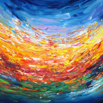 Malerei mit dem Titel "Hot Summer Wind L 3" von Peter Nottrott, Original-Kunstwerk, Acryl