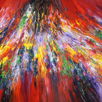 Картина под названием "Red Daydream XXXL 1" - Peter Nottrott, Подлинное произведение искусства, Акрил