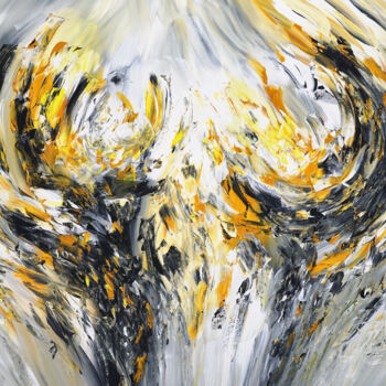 Peinture intitulée "Elegance Yellow Ant…" par Peter Nottrott, Œuvre d'art originale, Acrylique