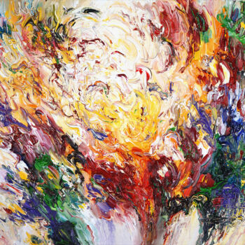Painting titled "Energy 1 / Oil" by Peter Nottrott, Original Artwork, Oil