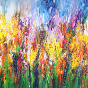 Painting titled "Sunny Summer Day XX…" by Peter Nottrott, Original Artwork, Acrylic