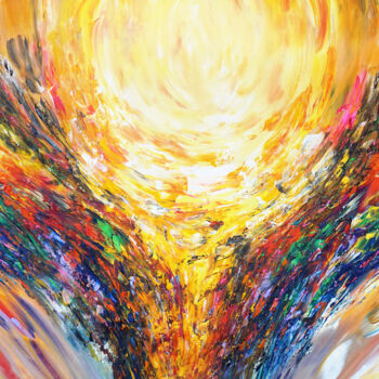Painting titled "Positive Energy XXL…" by Peter Nottrott, Original Artwork, Acrylic