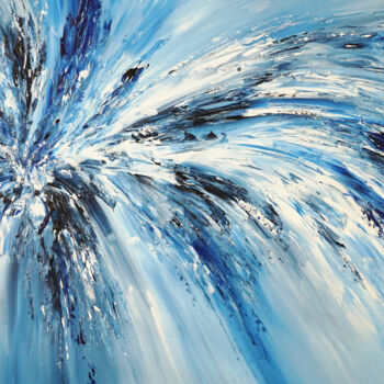 Peinture intitulée "Blue Impression XXL…" par Peter Nottrott, Œuvre d'art originale, Acrylique