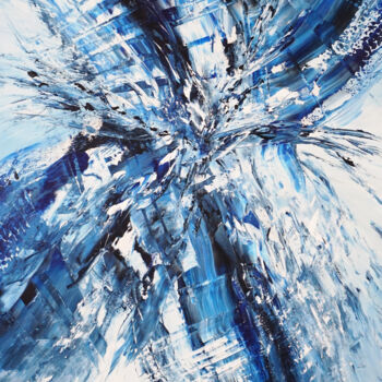 Painting titled "Blue Energy L 1" by Peter Nottrott, Original Artwork, Acrylic