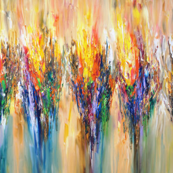 Pintura intitulada "Like A Firework XXX…" por Peter Nottrott, Obras de arte originais, Acrílico