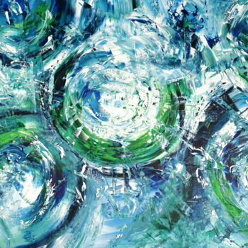 Peinture intitulée "Underwater Daylight…" par Peter Nottrott, Œuvre d'art originale, Acrylique