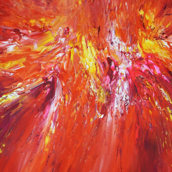 Peinture intitulée "Yellow Red Adventur…" par Peter Nottrott, Œuvre d'art originale, Acrylique