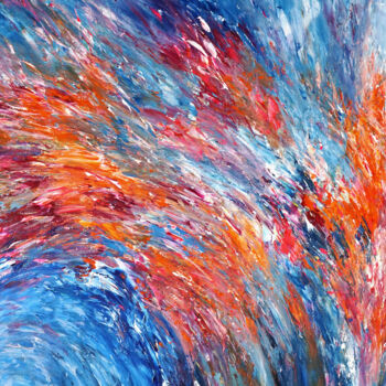 Peinture intitulée "Supernova L 3" par Peter Nottrott, Œuvre d'art originale, Acrylique