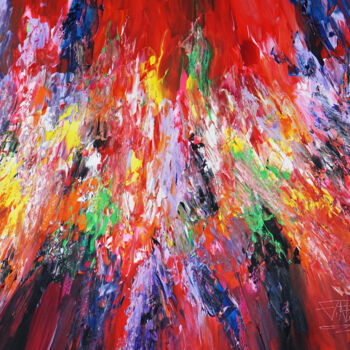 Peinture intitulée "Red Daydream M 2" par Peter Nottrott, Œuvre d'art originale, Acrylique
