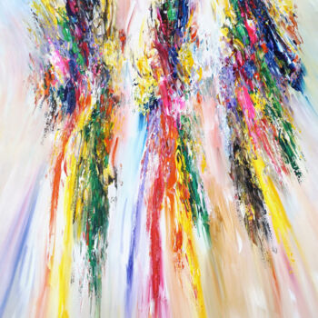 Malerei mit dem Titel "Joyful Symphony XL 3" von Peter Nottrott, Original-Kunstwerk, Acryl