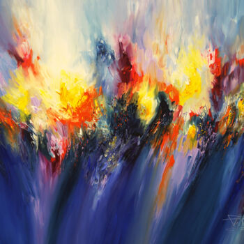 Картина под названием "Blue Daydream XL 2" - Peter Nottrott, Подлинное произведение искусства, Акрил
