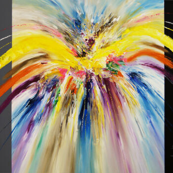 Malarstwo zatytułowany „Yellow Wings M 1” autorstwa Peter Nottrott, Oryginalna praca, Akryl