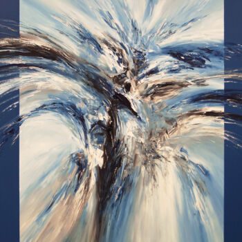 Painting titled "Escape Blue XL 1" by Peter Nottrott, Original Artwork, Acrylic