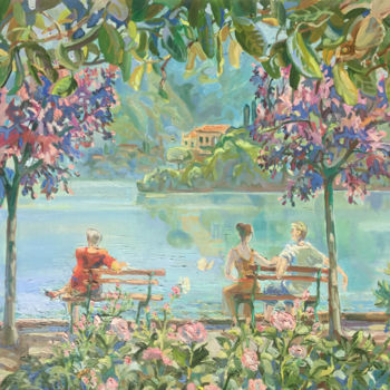 Painting titled "magnolia.jpg" by Peter Otlan, Original Artwork, Oil