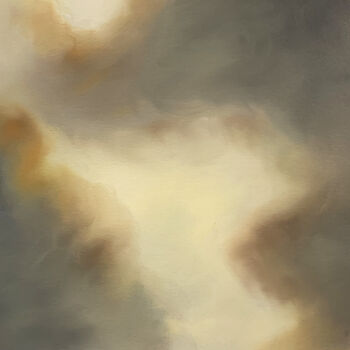 Painting titled "Ancient Light III" by Peter Pitout, Original Artwork, Oil Mounted on Cardboard