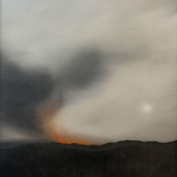 Pittura intitolato "Distant Fires III" da Peter Pitout, Opera d'arte originale, Olio
