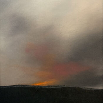 Schilderij getiteld "Distant Fires V" door Peter Pitout, Origineel Kunstwerk, Olie
