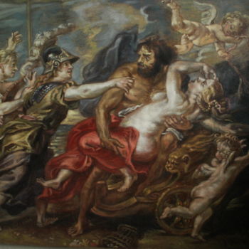 Painting titled "The Rape of Proserp…" by Peter Reck, Original Artwork, Oil