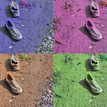 Digitale Kunst mit dem Titel "Shoes" von Peter Reichel, Original-Kunstwerk, Fotomontage