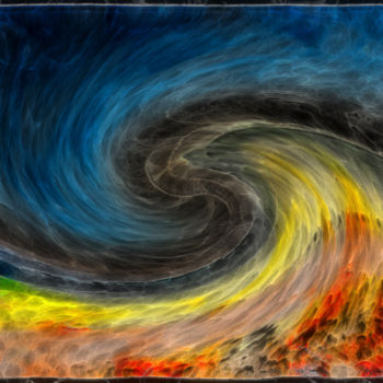 Artes digitais intitulada "Fire in the sky" por Peter Reichel, Obras de arte originais, Foto Montagem