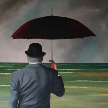 Painting titled "The Rain in the Exi…" by Peter Seminck, Original Artwork, Oil