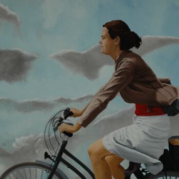 Картина под названием "Against the Wind" - Peter Seminck, Подлинное произведение искусства, Масло