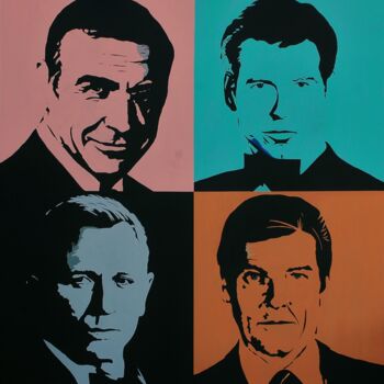 Painting titled "007's" by Peter Seminck, Original Artwork, Acrylic