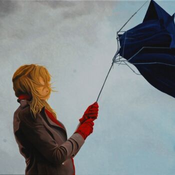 「Wind」というタイトルの絵画 Peter Seminckによって, オリジナルのアートワーク, オイル