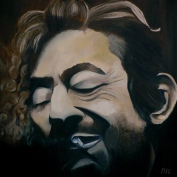 Painting titled "Gainsbourg" by Peter Seminck, Original Artwork, Oil