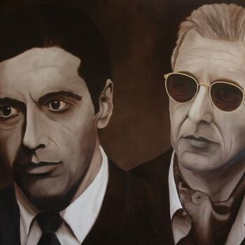 「Al Pacino/Michael C…」というタイトルの絵画 Peter Seminckによって, オリジナルのアートワーク, オイル