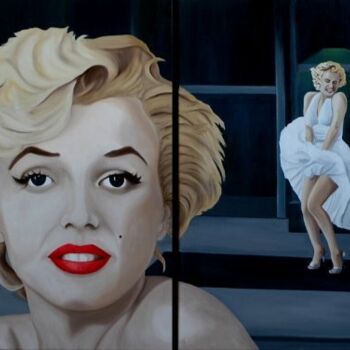 Картина под названием "Marilyn 7 year itch" - Peter Seminck, Подлинное произведение искусства, Масло