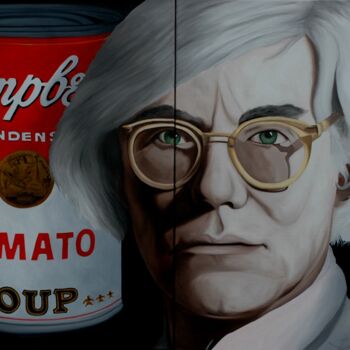 Pittura intitolato "Warhol / Campbell's" da Peter Seminck, Opera d'arte originale, Olio