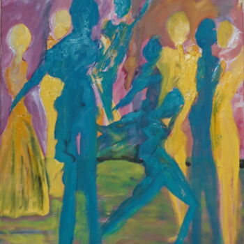 Peinture intitulée "Earls-Dancing-Club" par Peter Stutz, Œuvre d'art originale, Huile