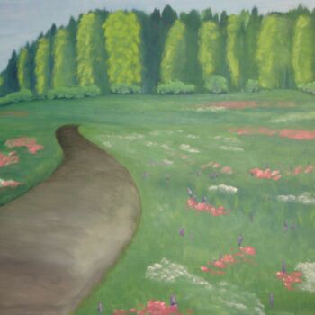 Malerei mit dem Titel "Fairytale-Trail" von Peter Stutz, Original-Kunstwerk, Öl