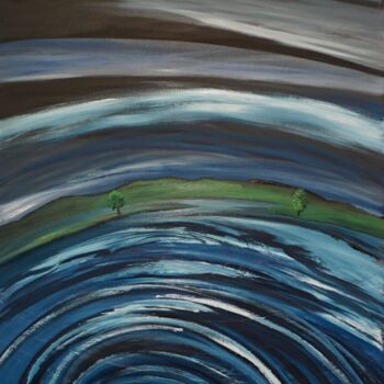 Malerei mit dem Titel "Cosmic-Vibration" von Peter Stutz, Original-Kunstwerk, Öl