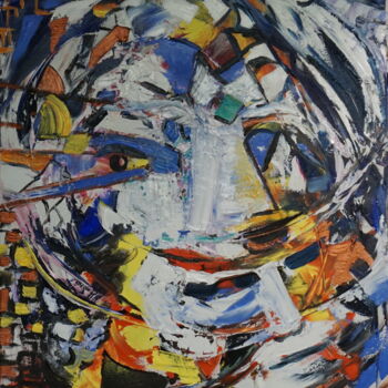 Painting titled "Android-humanized" by Peter Stutz, Original Artwork, Oil