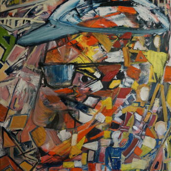 Картина под названием "Street-Musicians" - Peter Stutz, Подлинное произведение искусства, Масло