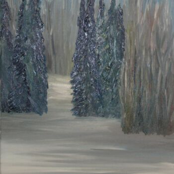 Painting titled "Winter" by Peter Stutz, Original Artwork, Oil