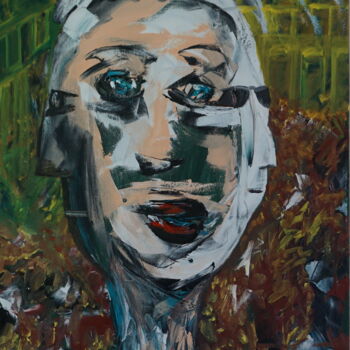 Картина под названием "The-One-Who-Judges" - Peter Stutz, Подлинное произведение искусства, Масло