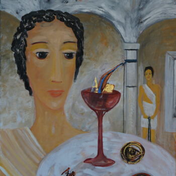 Painting titled "Greek Alchemy" by Peter Stutz, Original Artwork, Oil