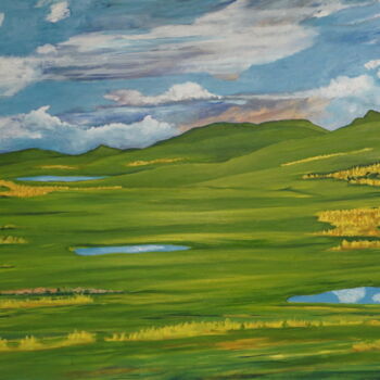 Painting titled "III Springs" by Peter Stutz, Original Artwork, Oil