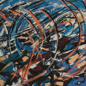 Peinture intitulée "Cosmic complexity" par Peter Stutz, Œuvre d'art originale, Huile Monté sur Châssis en bois