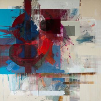 Painting titled "Abstract Compositio…" by Peter Vahlefeld, Original Artwork, Oil