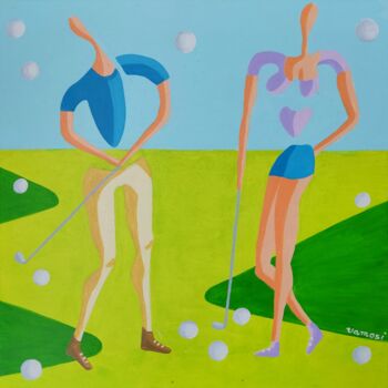 "Golf passion 2. - W…" başlıklı Tablo Peter Vamosi tarafından, Orijinal sanat, Akrilik Ahşap Sedye çerçevesi üzerine monte e…