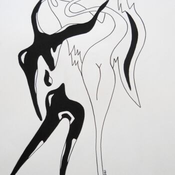 Schilderij getiteld "Dance with angel No…" door Peter Vamosi, Origineel Kunstwerk, Acryl
