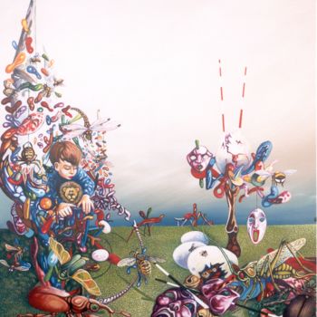 Malerei mit dem Titel "Richard Löwenherz" von Picturewall, Original-Kunstwerk, Öl