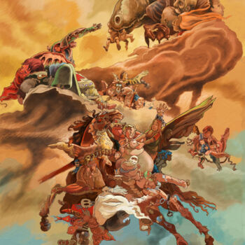 Digital Arts titled "Tiepolo With A Twist" by Peter Wingham, Original Artwork, Digital Painting