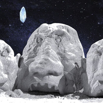 Arts numériques intitulée "Crystal gazing" par Peter Wingham, Œuvre d'art originale, Peinture numérique