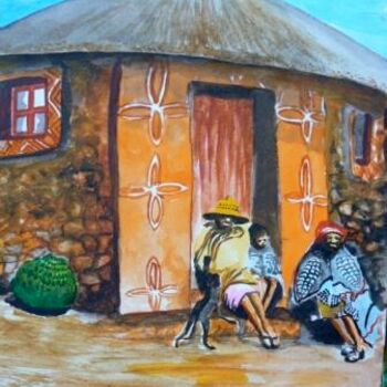 Installation titled "Basotho at home (ha…" by Peter Maphatsoe, Original Artwork